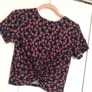 soft floral crop top